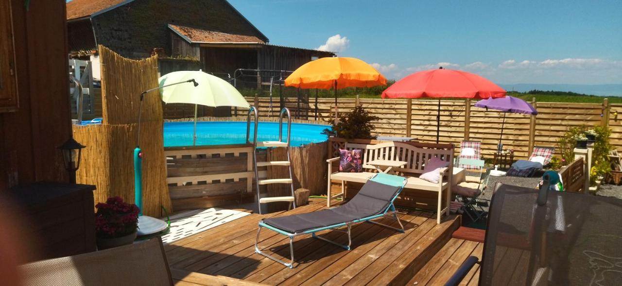 Petite Maison Sur La Colline Du Gibloux: 1Chambre,1 Salon Et Salle De Bain Prives Au Rez De Chausse, Piscine Exterieur Et Bbq , Le Châtelard-Montreux Exteriér fotografie