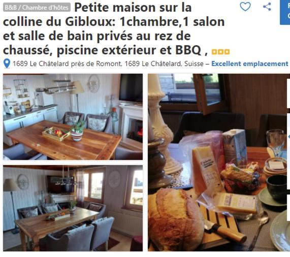 Petite Maison Sur La Colline Du Gibloux: 1Chambre,1 Salon Et Salle De Bain Prives Au Rez De Chausse, Piscine Exterieur Et Bbq , Le Châtelard-Montreux Exteriér fotografie